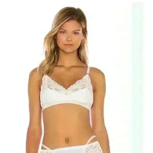 We Are HAH |‎ Free People Ladies Lounge Bralette White Blanc Size XS New
